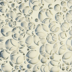 White wall with a unique and intricate pattern of holes. 3d rendering digital illustration