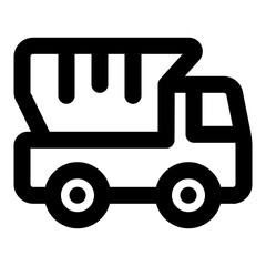 dump truck icon vector illustration asset element