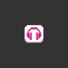 this music icon in pixel art with simple color and black background ,this item good for presentations,stickers, icons, t shirt design,game asset,logo and your project.