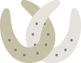 Horse Shoe Cross Handdrawn Isolated