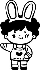 Cute Easter children's coloring book. Hand drawn. Egg elements and simple.