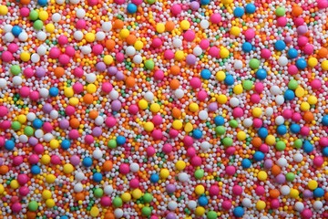 Fototapeta na wymiar Background of colorful sprinkles, jimmies