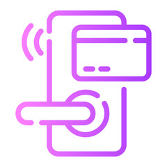 keycard Line Gradient Icon