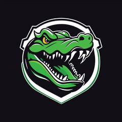 Vector crocodile logo design illustration