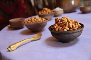 Traditional Kazakh food. Kazakh sweets are an integral part of the holiday.