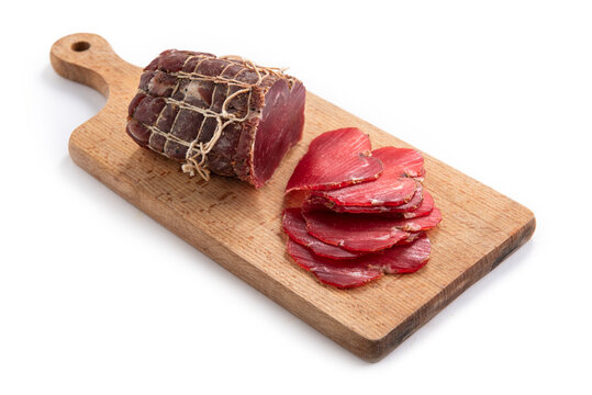Lonza, tipico salume speziato e affumicato, cibo italiano, gastronomia europea 
