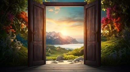 open doors show the way to new world