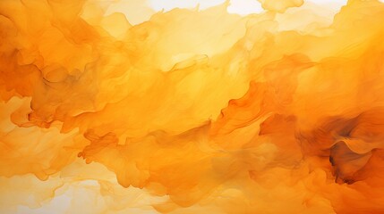 Orange watercolor paint texture. - obrazy, fototapety, plakaty
