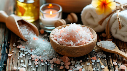 bath and spa salts. Selective focus.