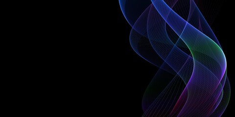 Abstract neon colorful line background with glowing lights
