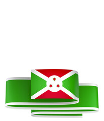 Burundi flag element design national independence day banner ribbon png
