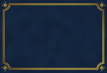 金の縁取りのある高級感のあるカード｜青