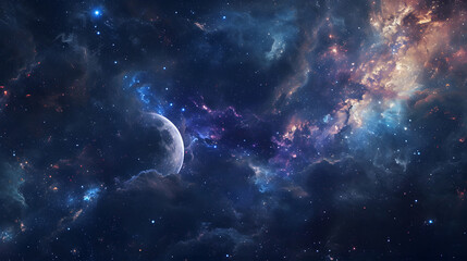 Obraz na płótnie Canvas A night sky filled with stars and clouds