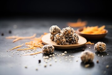 energy balls in half with visible date texture