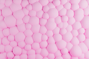 Background from pink bubbles. 3d rendering