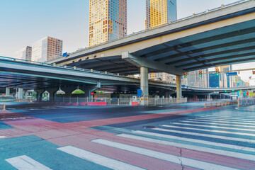 Skyline and Expressway of Urban Buildings in Beijing, China 