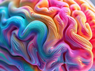 clean colorful details brain
