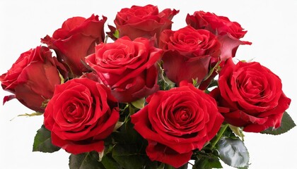 bouquet of red roses png file of cutout object on background