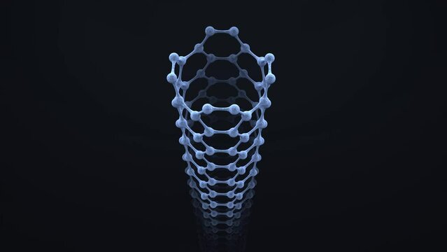 Carbon nanotube. Graphene. 3d render