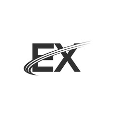 Alphabet Initials logo XE, EX, E and X