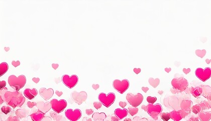 pink hearts illustration on a white background love heart for valentines day background design banner