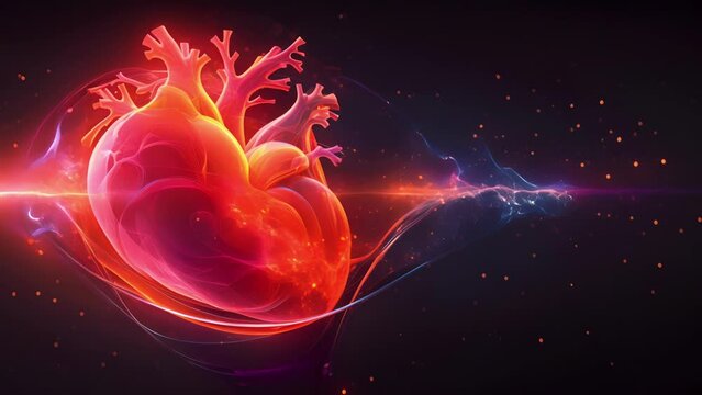 A bright and colorful depiction of heart tube formation, featuring the developing embryonic heartbeat in a vibrant and pulsating display.