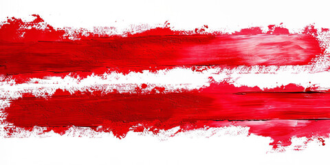 Red stripes painted with lipstick
