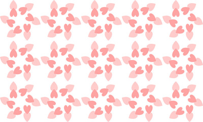 seamless pattern with pink flowers and heart patter repeat seamless design for fabric print or background or t-shirt screen
