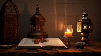 book and lamp