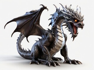 black dragon isolated