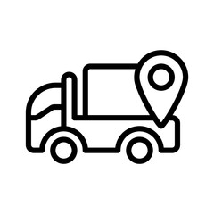 truck, shipping icon or logo illustration outline style. Icons ecommerce.