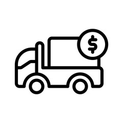 truck, shipping icon or logo illustration outline style. Icons ecommerce.