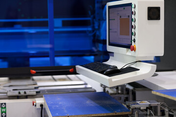 operator console of CAD CAM industrial machine