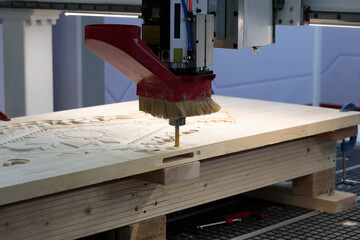 wooden door manufacturing with CNC router machine
