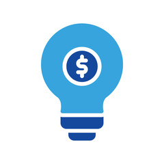 lamp dollar icon or logo illustration style. Icons ecommerce.