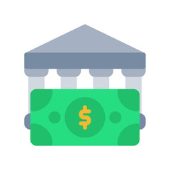 bank icon or logo illustration style. Icons ecommerce.