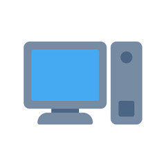 pc icon or logo illustration style. Icons ecommerce.