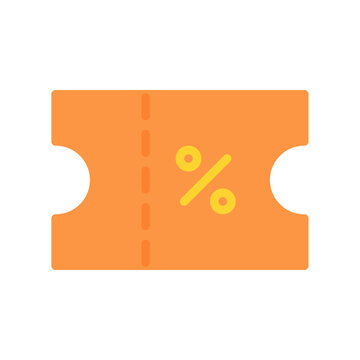 ticket icon or logo illustration  style. Icons ecommerce.