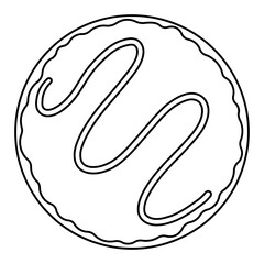 donut day chocolate cream food icon line