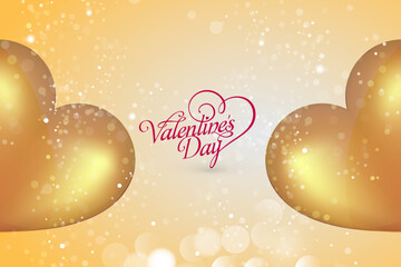 Valentines day background with heart pattern and typography of happy valentines day