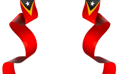 East Timor Timor-Leste flag element design national independence day banner ribbon png
