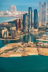 Abu Dhabi, United Arab Emirates Aerial photo of Abu Dhabi cityscape, panorama