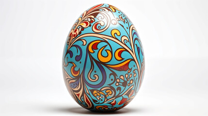3d rendering of easter egg, white background