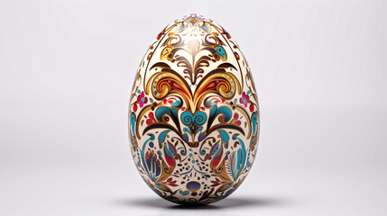 3d rendering of easter egg, white background