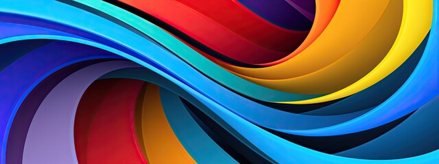 Abstract swirl design image,  geometric shapes, color stripes