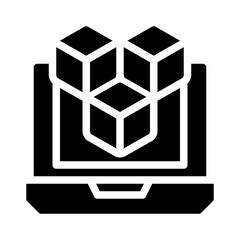 cubes glyph icon