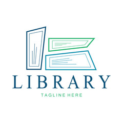 book or library logo for bookstores, book companies, publishers, encyclopedias, libraries, education, digital books, vectors