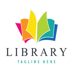 book or library logo for bookstores, book companies, publishers, encyclopedias, libraries, education, digital books, vectors