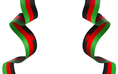 Malawi flag element design national independence day banner ribbon png
