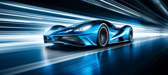 Luminous racing bokeh background with dynamic car parts and automotive performance symbols - obrazy, fototapety, plakaty